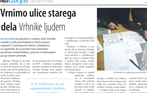 Izdelava zasnove prometno-urbanistične ureditve Starega dela Vrhnike