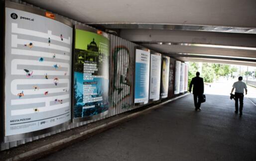 Pop-up razstava izbranih plakatov Mesta pešcem! v Ljubljani