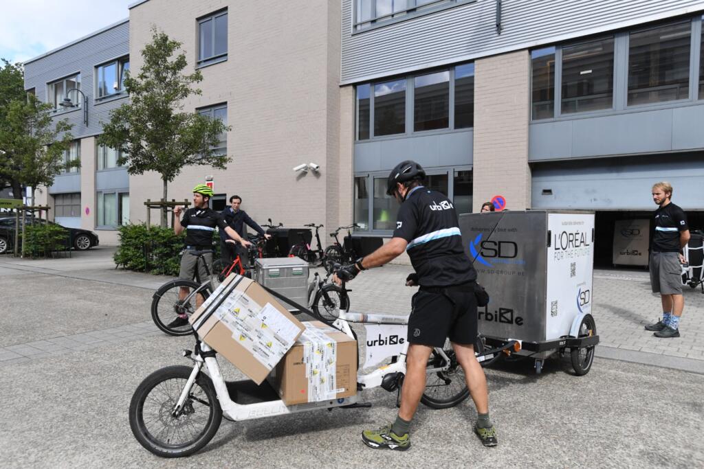 Usposabljanja za varno in učinkovito uporabo tovornih koles. Foto: @Yannick Coppens SPRB