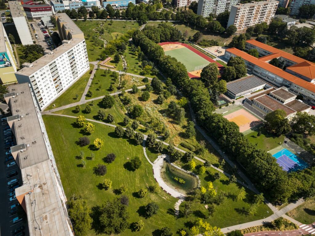 Trnava / Stanovanjska soseska Agatka z zraka. Foto: Matej Cagala, Lukáš Patrik