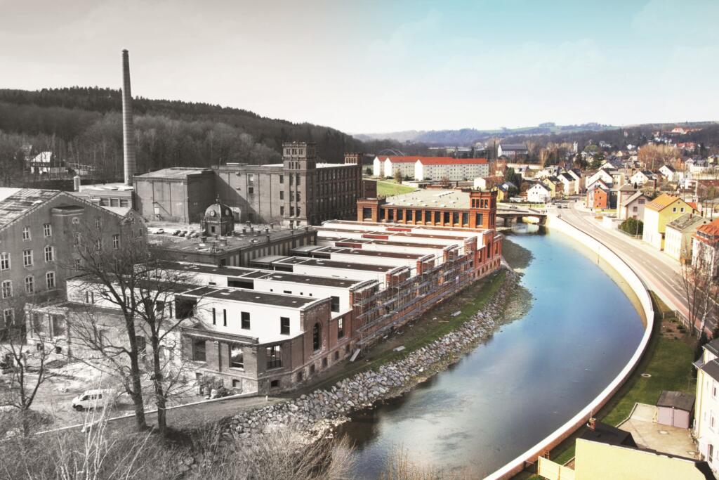 Preobrazba stare bombažne predilnice v Flöhi. Foto: Mesto Flöha, myuniquate